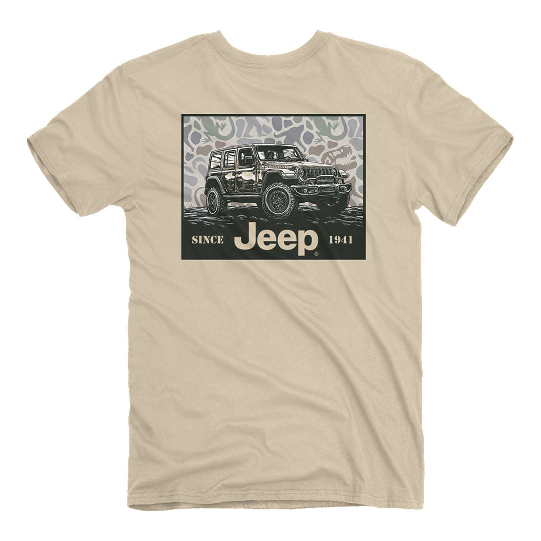Back of the Jeep Camo Wrangler T-Shirt