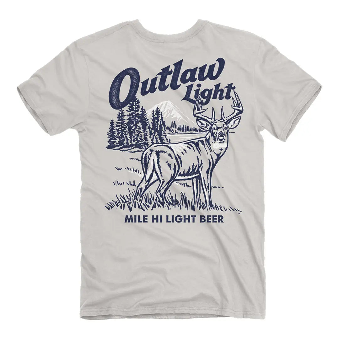 Back of the Outlaw Light - Mile Hi Deer T-Shirt
