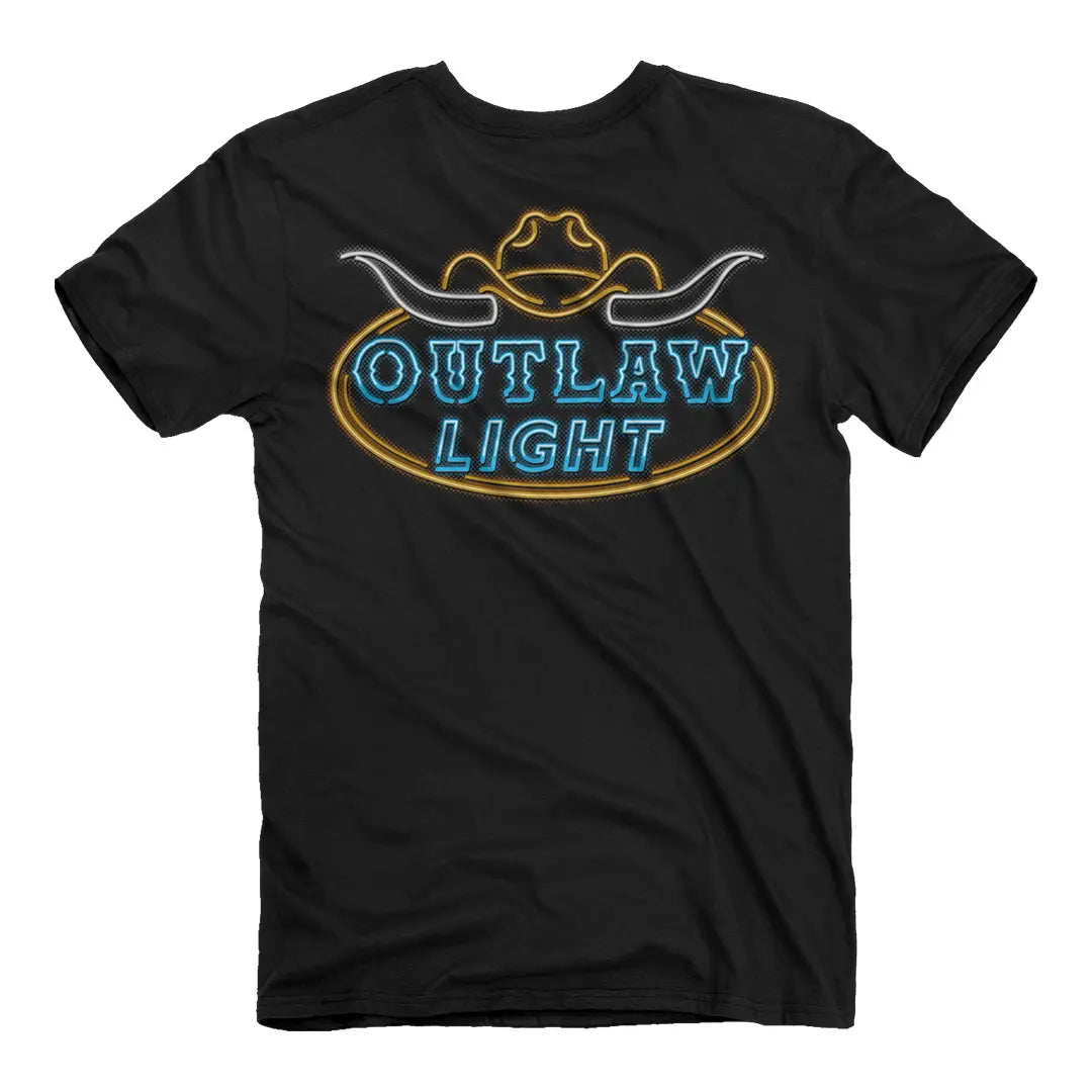 Back of the Outlaw Light - Neon T-Shirt