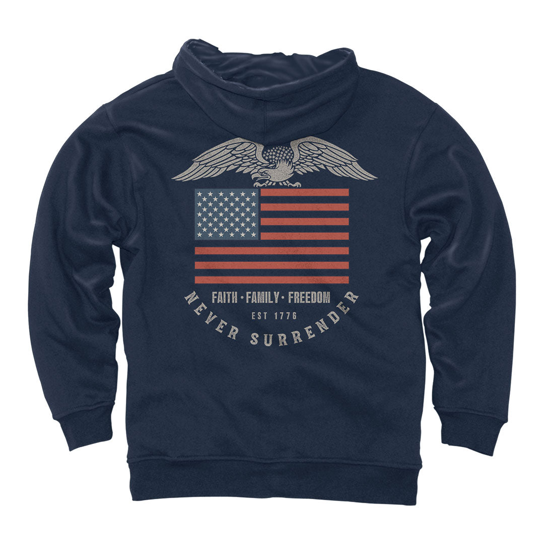 Back of the Buck Wear Never Surrender Hoodie