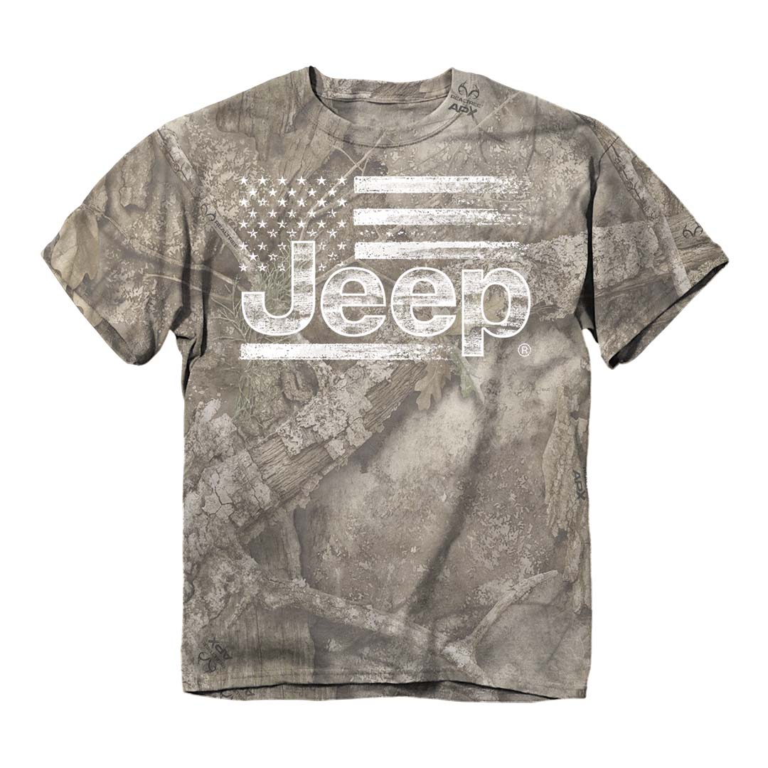 Front of the Jeep Camo USA T-Shirt