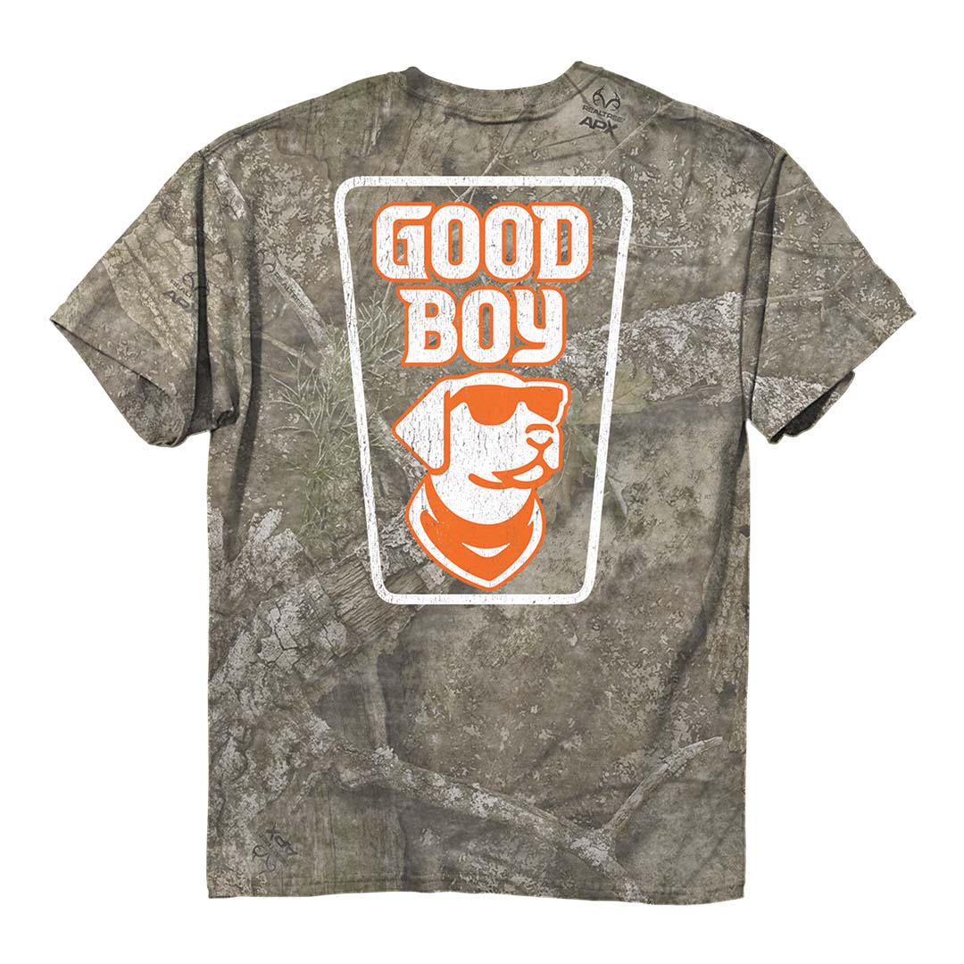 Back of the Good Boy - Camo Logo T-Shirt