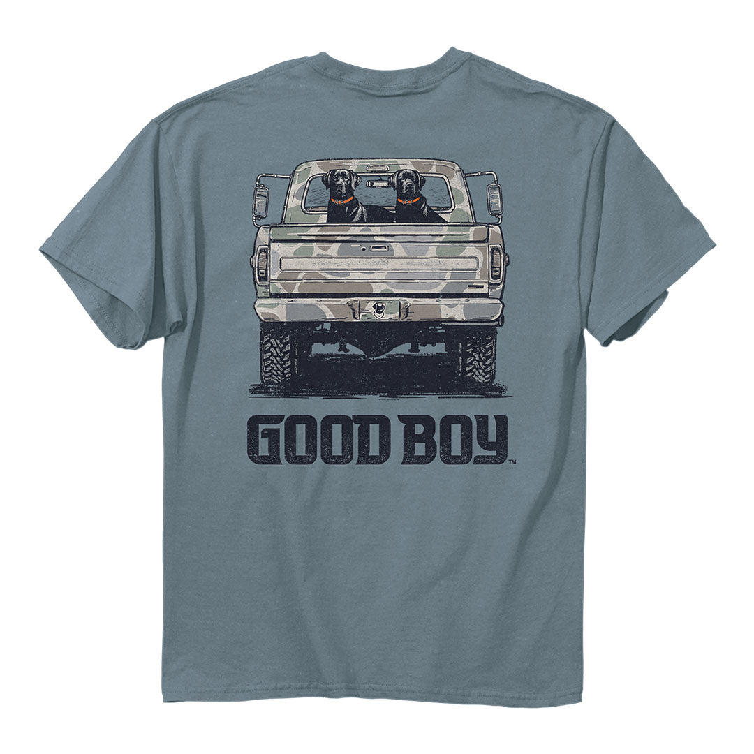 Back of the Good Boy - Camo Truck T-Shirt
