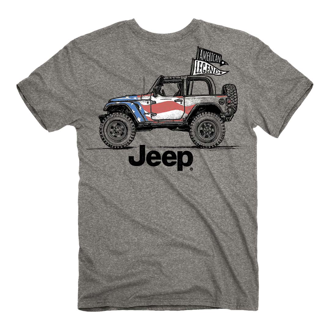 Back of the Jeep - USA Legend T-Shirt