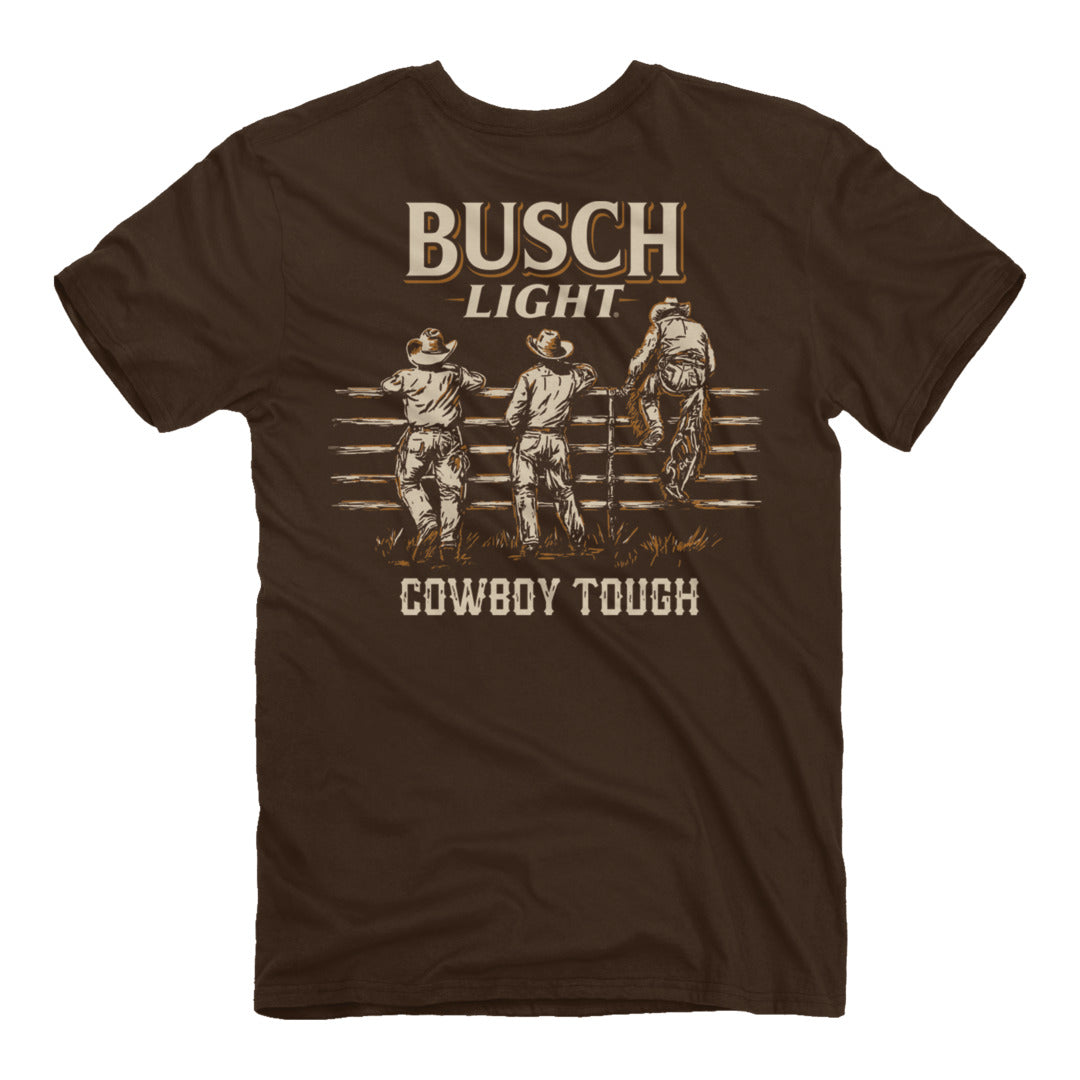 Back of the Busch Light - Cowboy Tough T-Shirt