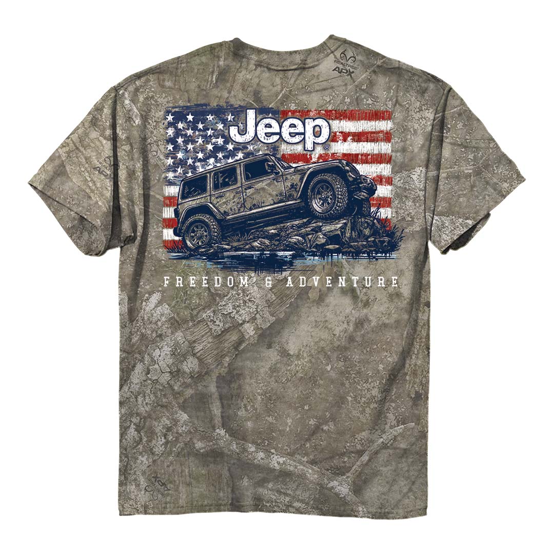 Back of the Jeep - Camo Freedom T-Shirt