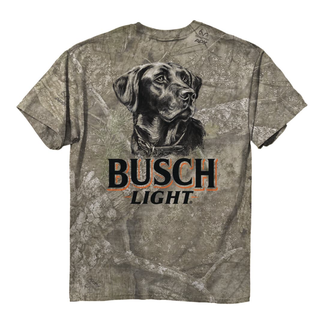 Back of the Busch Light - Camo Lab T-Shirt