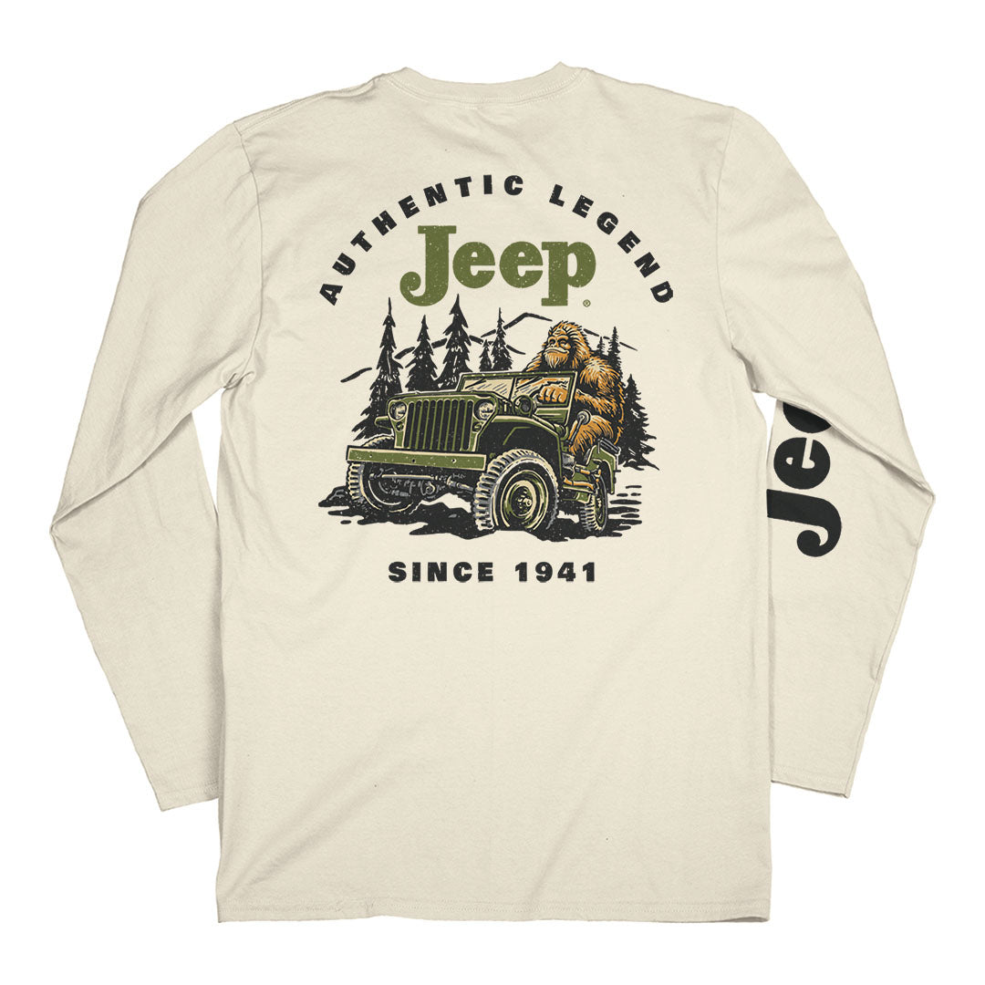 Back of the Jeep - Sasquatch Legend Long Sleeve Shirt
