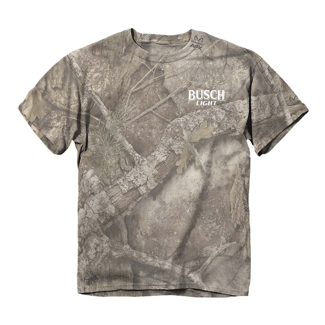Front of the Busch Light - Camo Buck T-Shirt