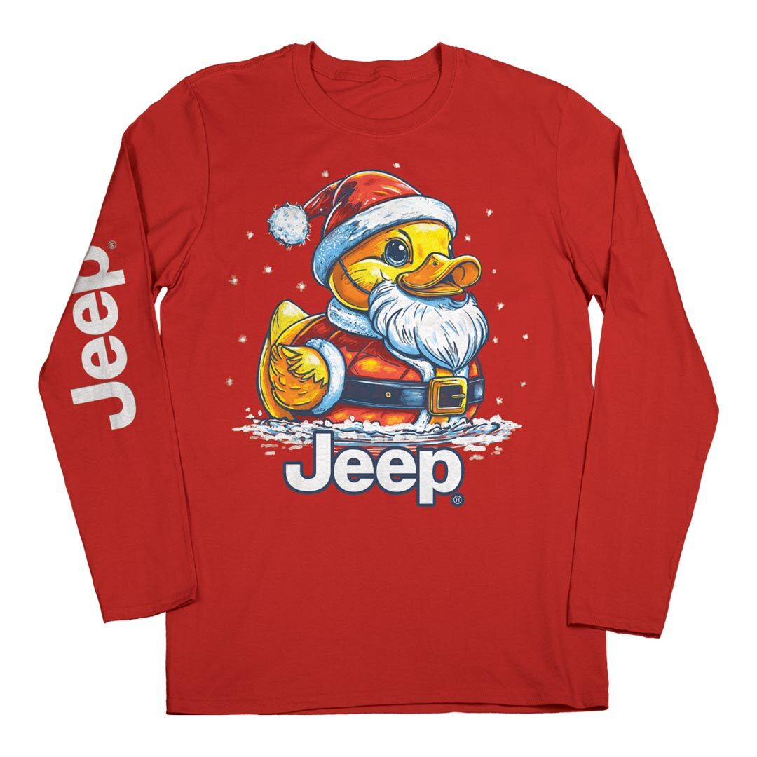 Front of the Jeep - Santa Duck Long Sleeve Shirt