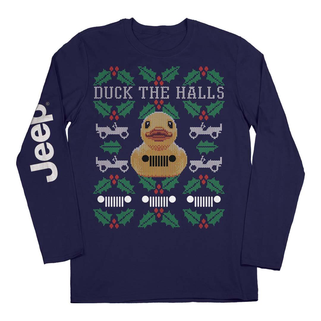 Front of the Jeep - Duck The Halls Long Sleeve Shirt