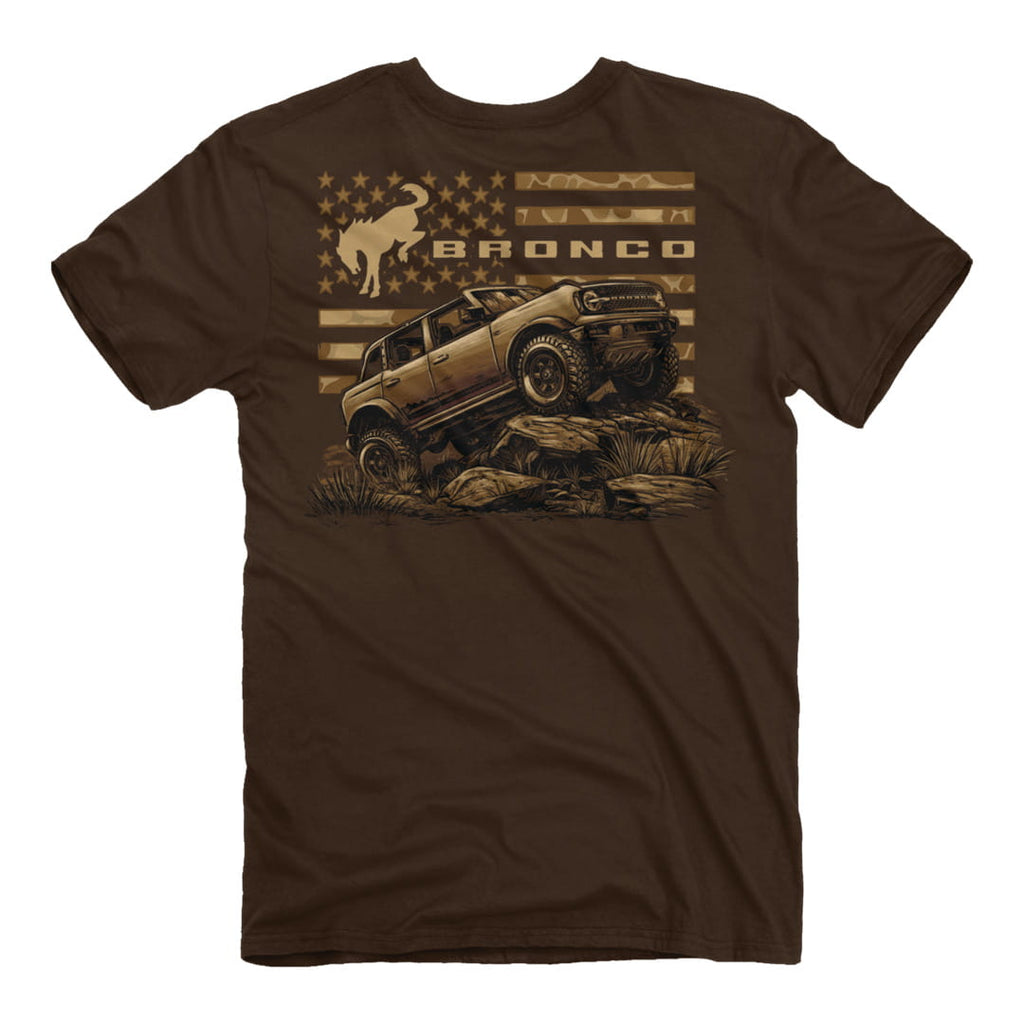 Burnco Rocks Merch Ford Bronco - USA Rock Climber T-Shirt