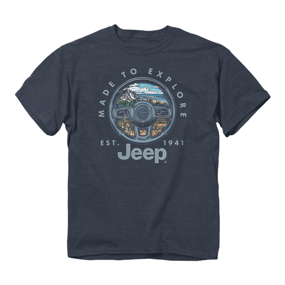 Front of the Jeep - Made to Explore T-Shirt