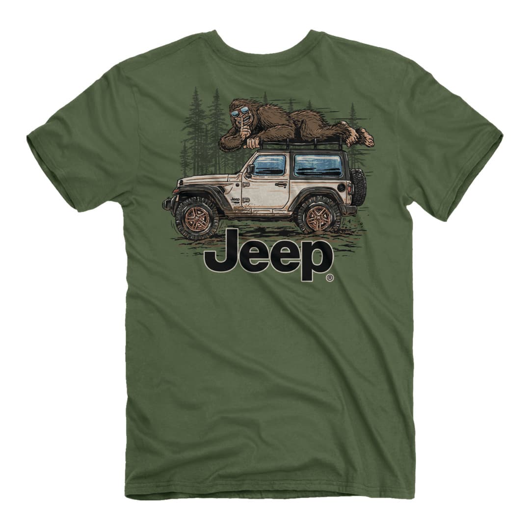 Back of the Jeep - Sasquatch Spotted T-Shirt