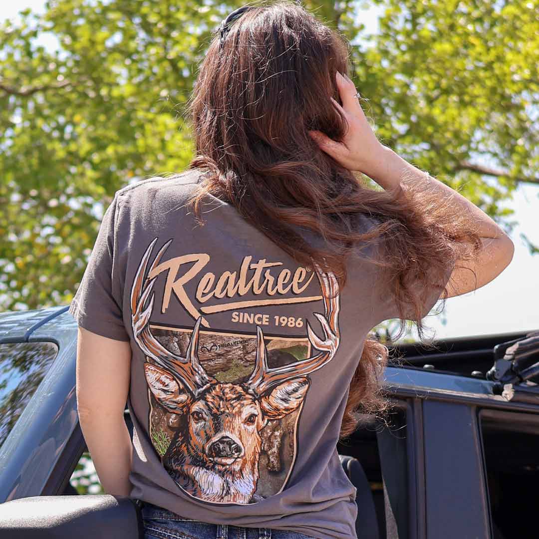 Lifestyle Shot of Realtree Buck T-Shirt Back
