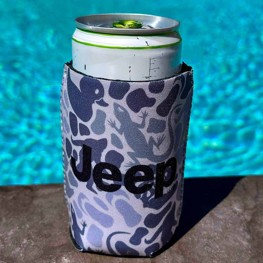 jeep easter egg can holder in front of pool