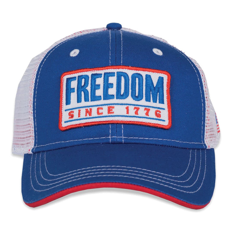Front of the buck wear usa retro patch hat. patriotic hat.