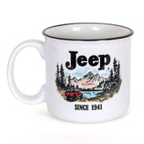 jedco jeep mountain scene 15 oz mug left