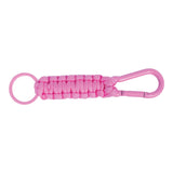 Back of the Jeep Pink Paracord Keychain