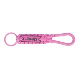 Front of the Jeep Pink Paracord Keychain