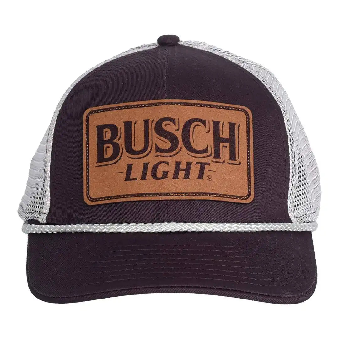 Front of the Busch Light - Leather Patch Hat