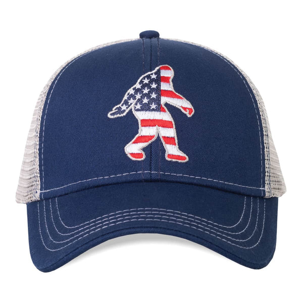 Front of the buck wear freedom squatch hat.