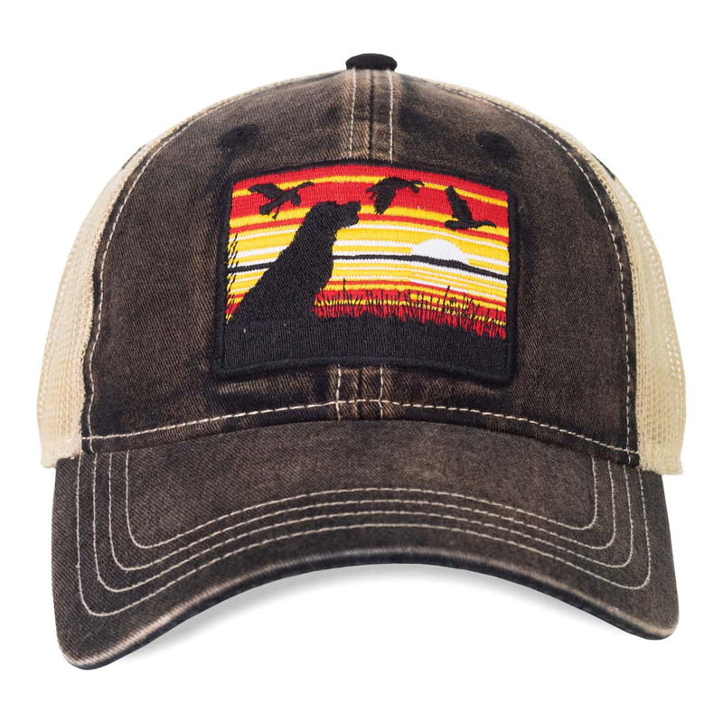 Front of the buck wear sunset lab hat
