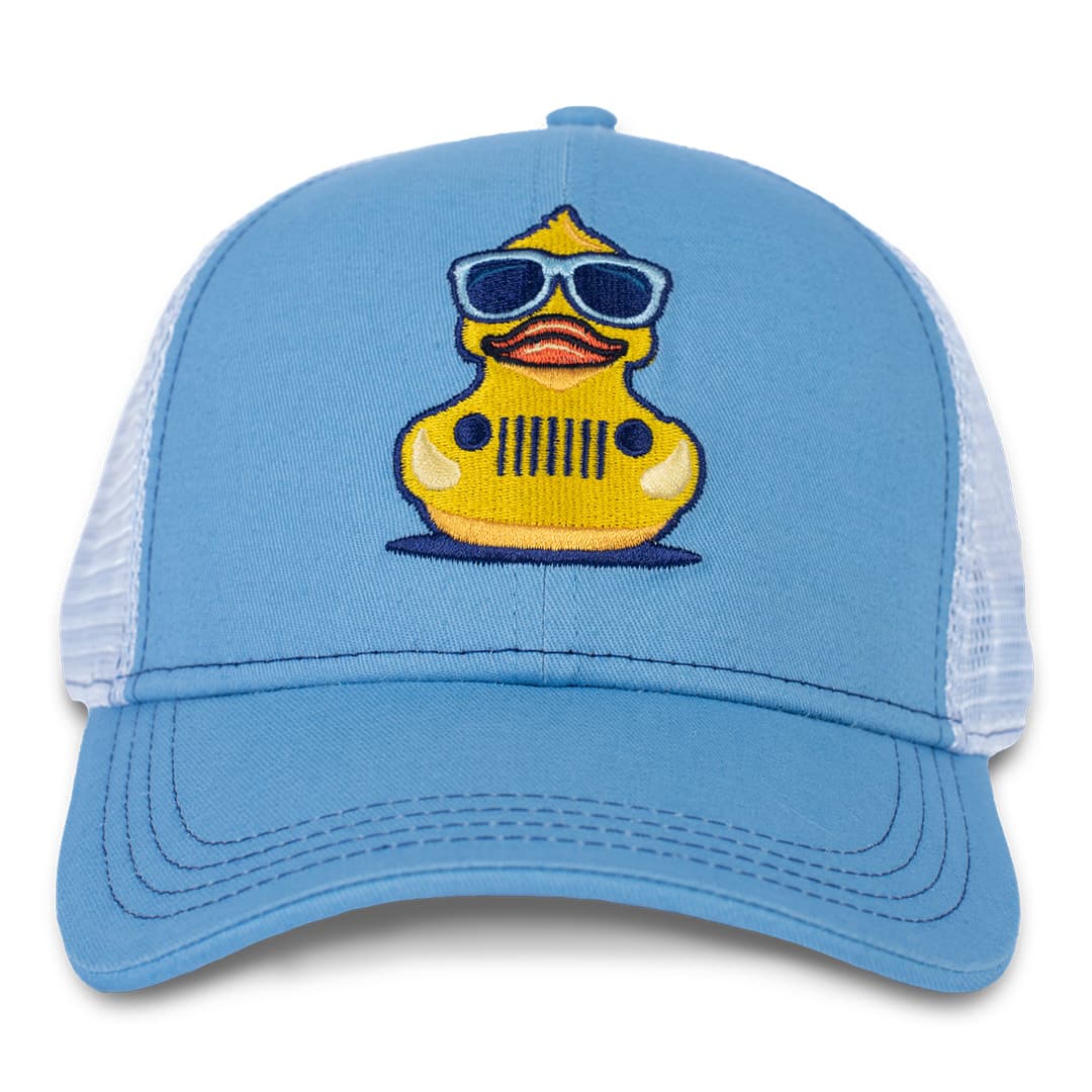 Baby blue jeep grille and duck hat 