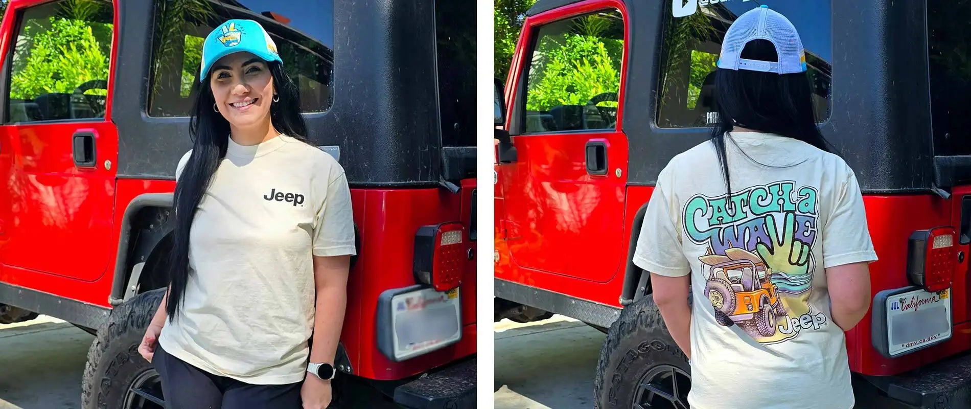 Womens jeep hat and jeep shirt