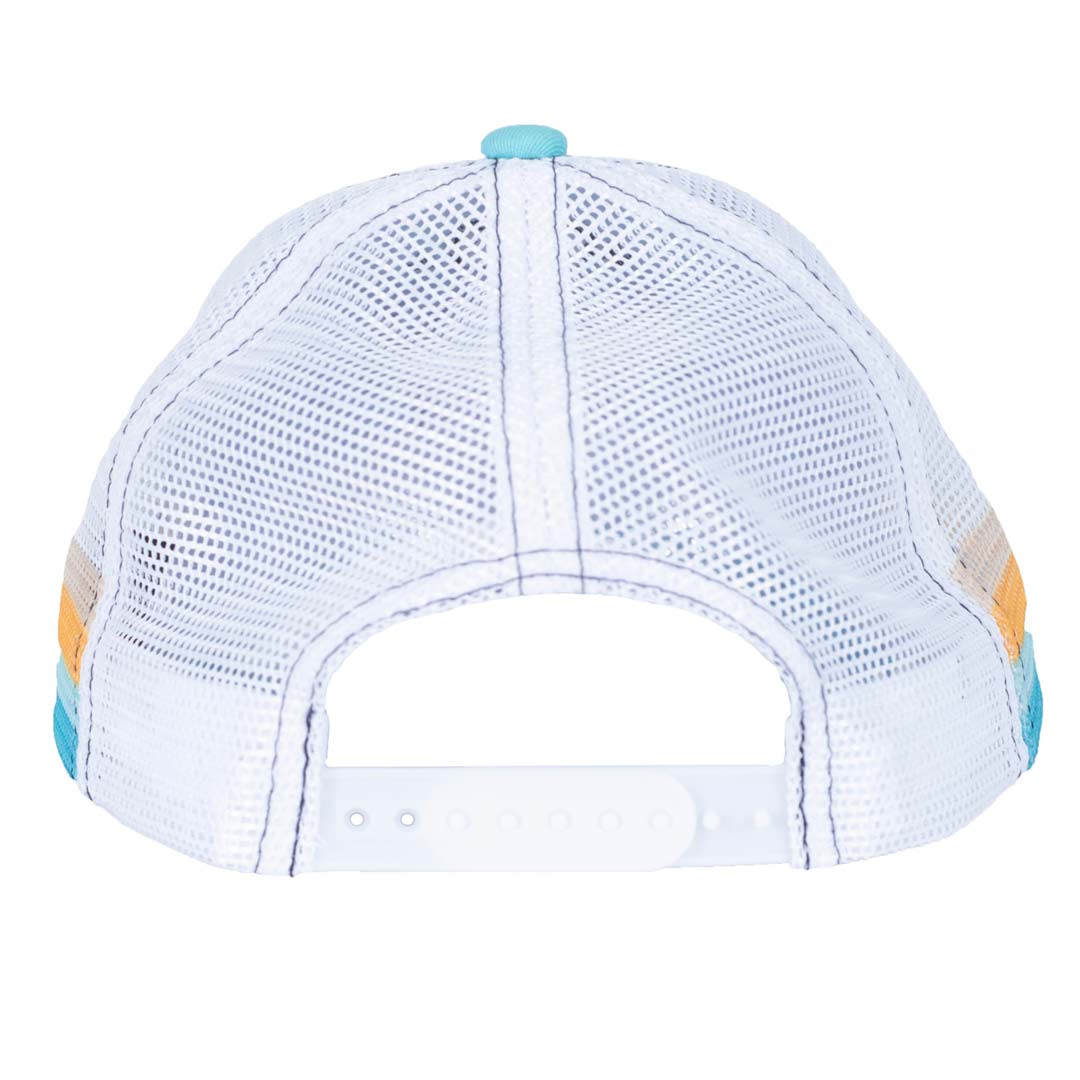 Blue Jeep Catch a Wave trucker hat back