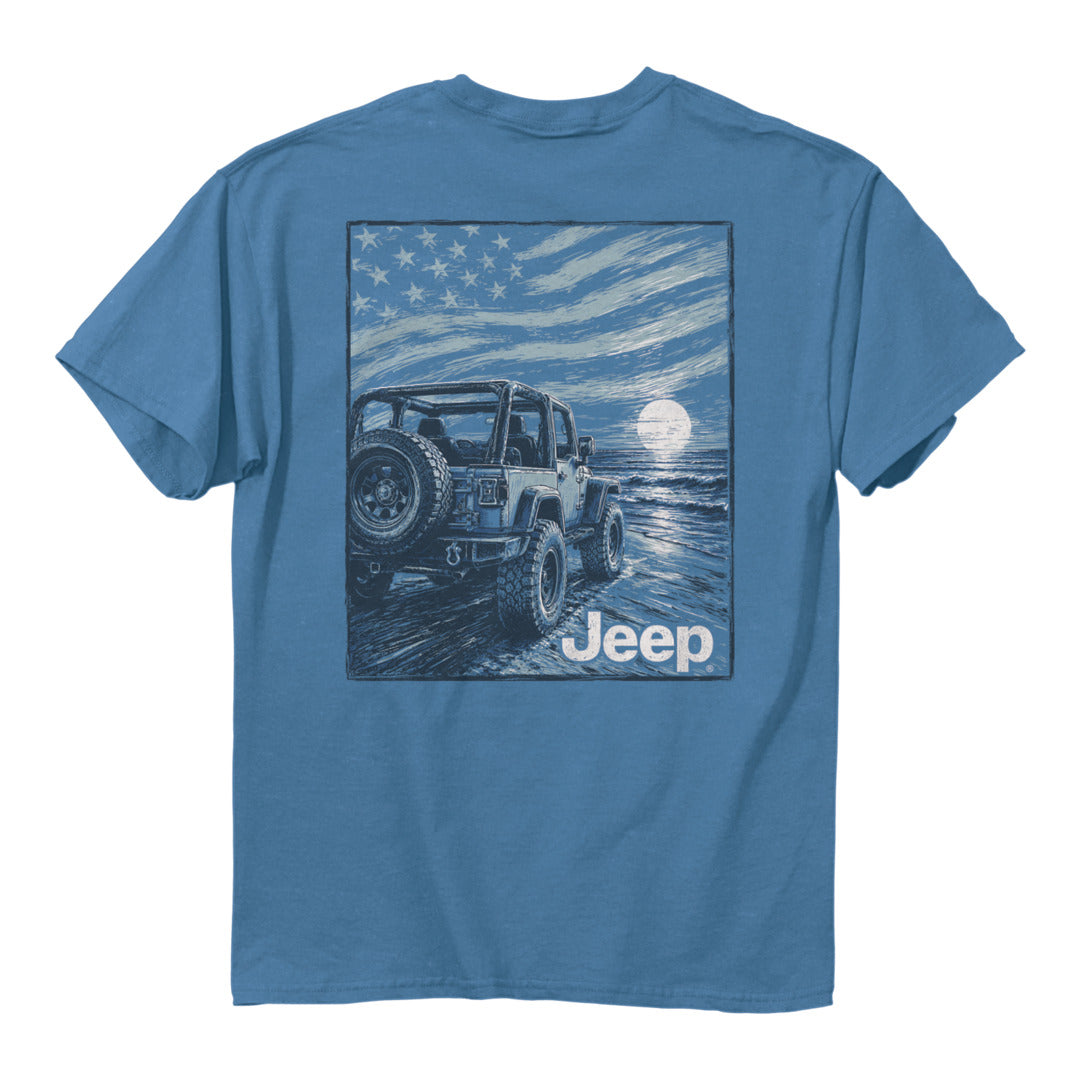 Back of Jeep Beach USA T-Shirt