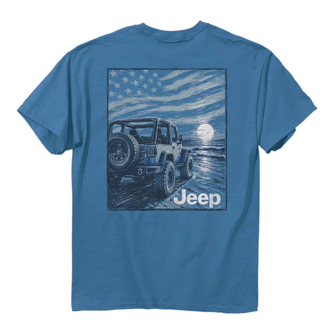 Back of the Jeep - Beach USA T-Shirt