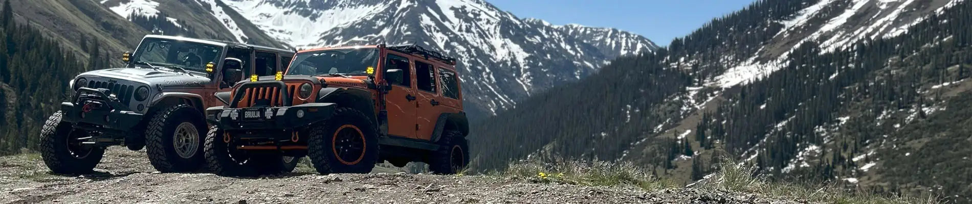 Two Jeeps in the mountains
