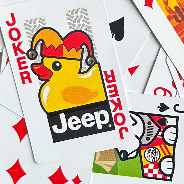 jedco jeep playing cards duck joker