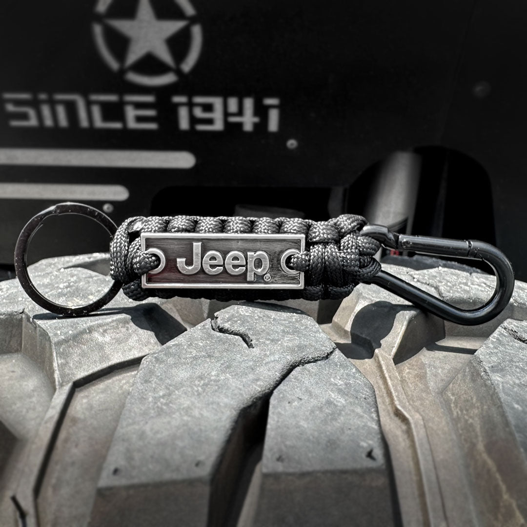 jeep-logo-paracord-carabiner-keychain