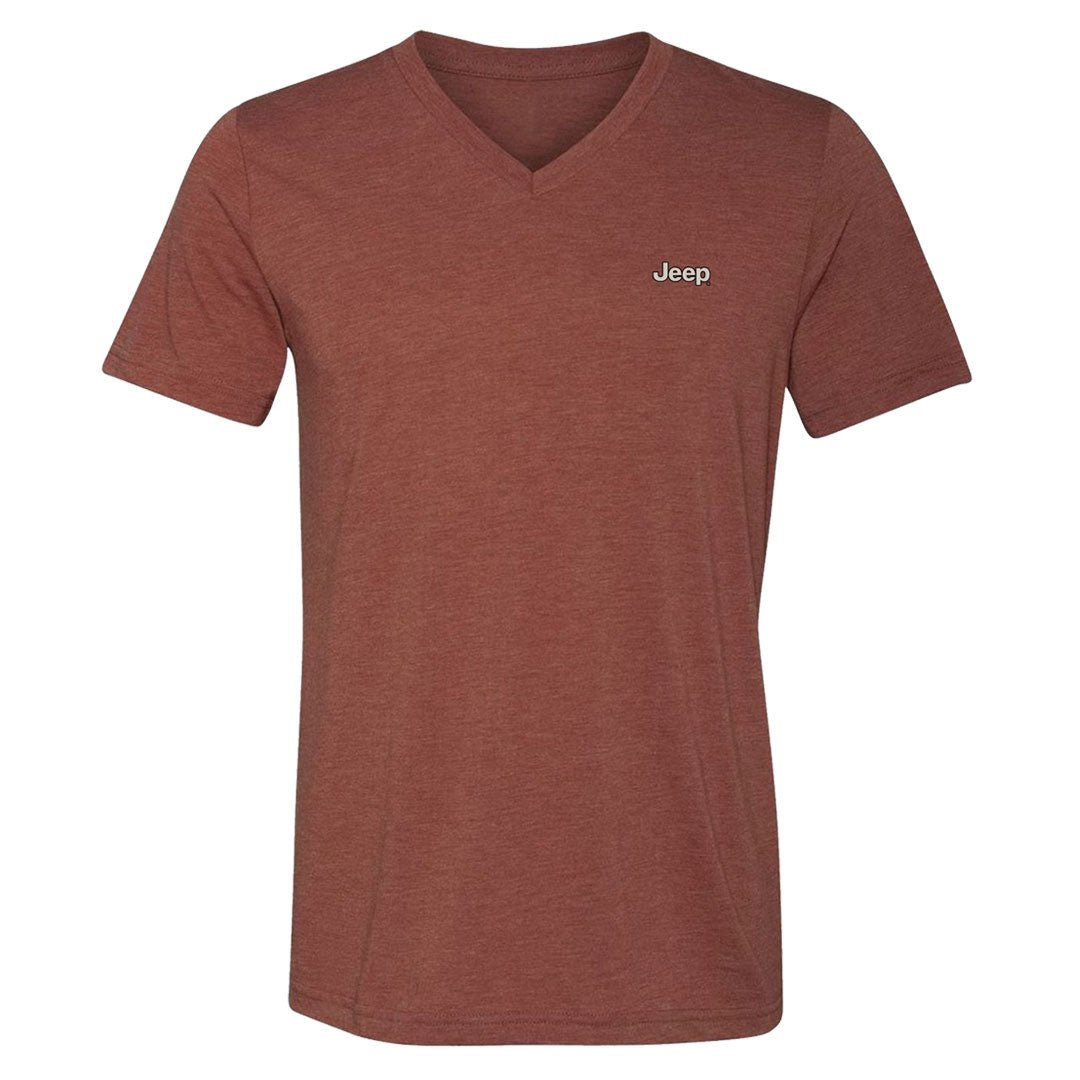 Jeep_Logo-V-Neck-T-Shirt-Red-Clay