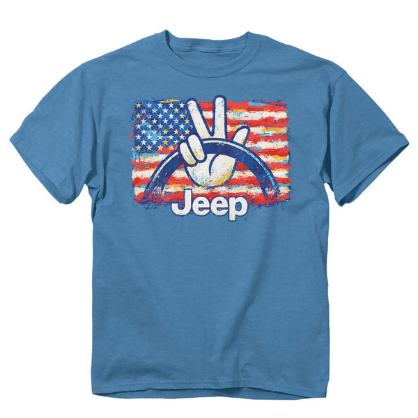 3667_Jeep_Jedco_American_Flag_Wave_t-shirt