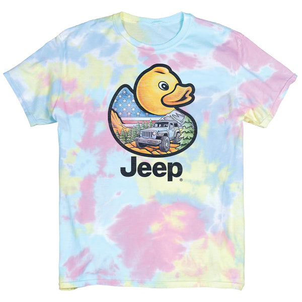 jeep_jedco_3733_adventure_duck_pastel_tie_dye_t-shirt_front