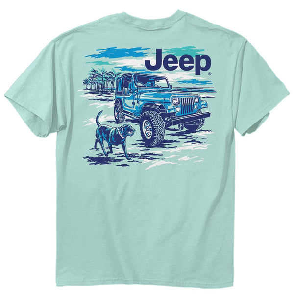 Jeep YJ Beach Lab T Shirt JEDCo