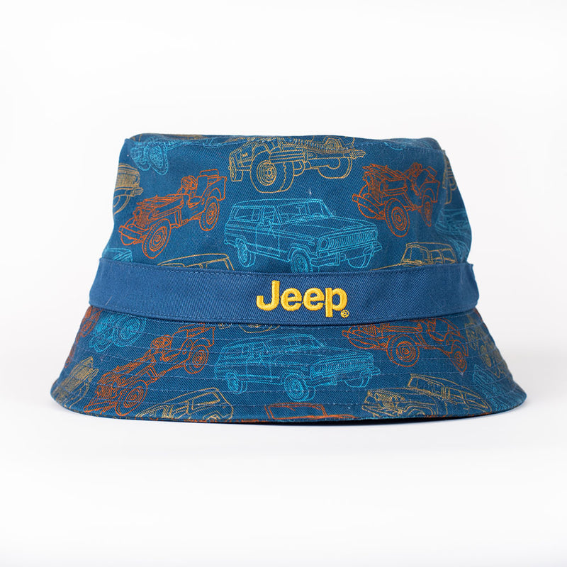 JEDCo Jeep Vintage Pattern Bucket Hat