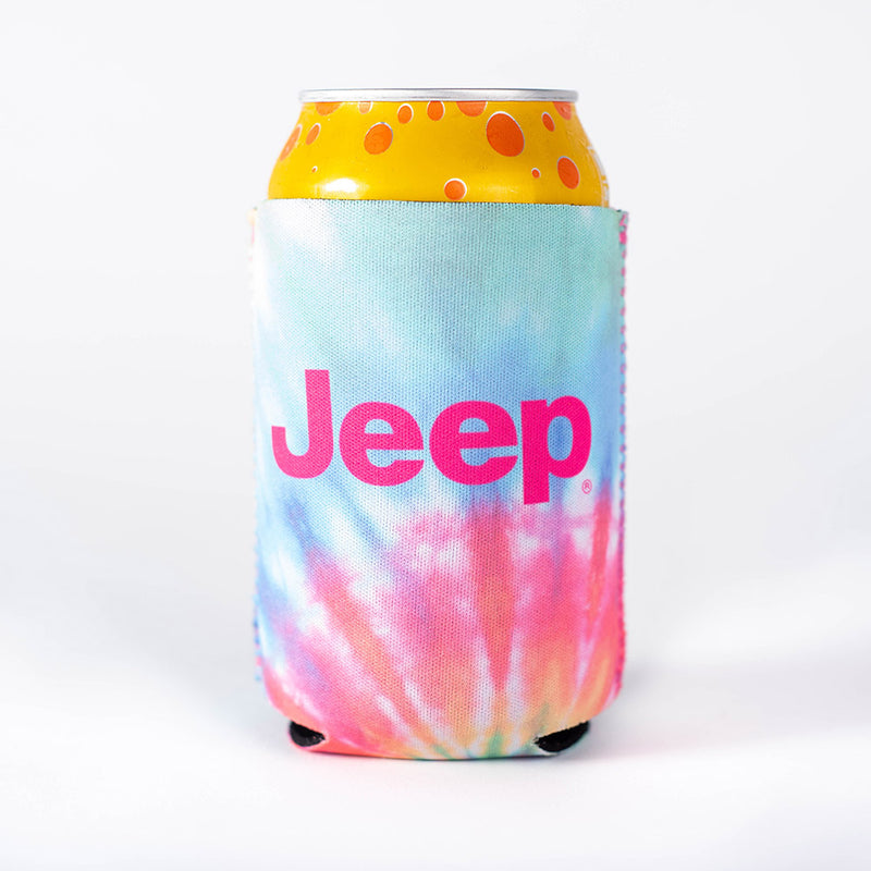 jeep tie dye can holder koozie