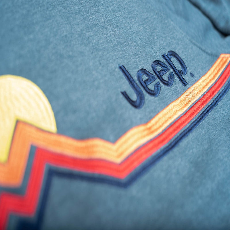 jedco jeep mountain hoodie embroidery detail