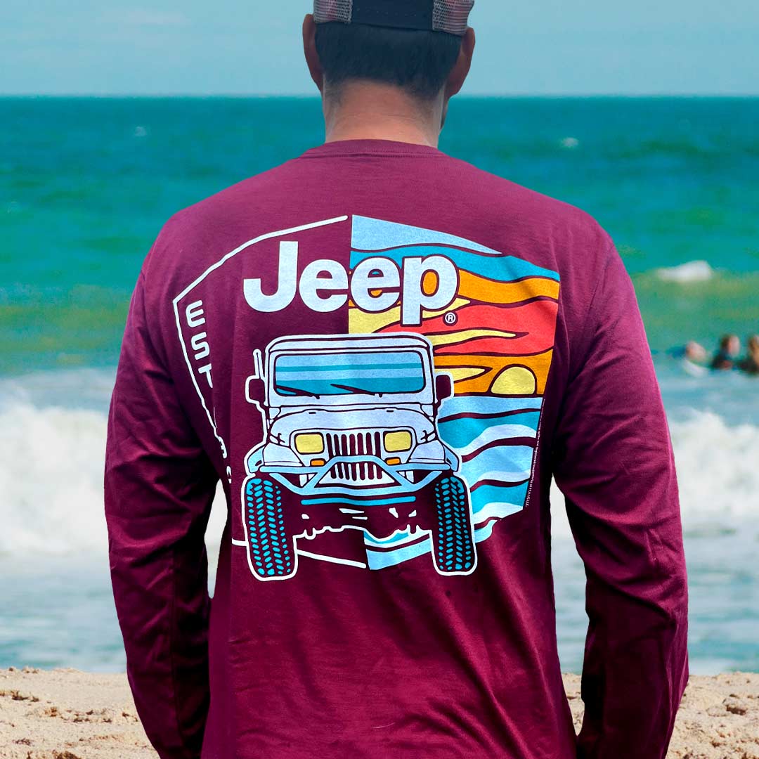 Jeep - Retro Beach Long Sleeve Shirt – JEDCo