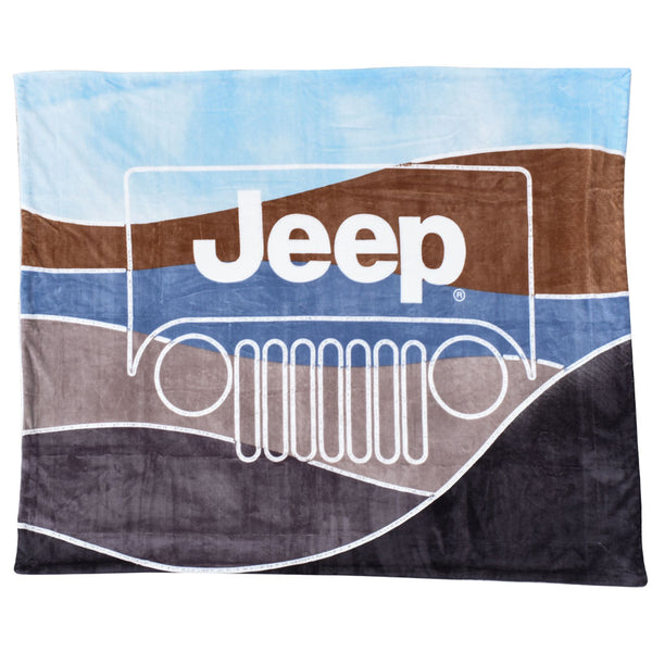 Jeep - Mountain Grille Sherpa Throw Blanket – JEDCo