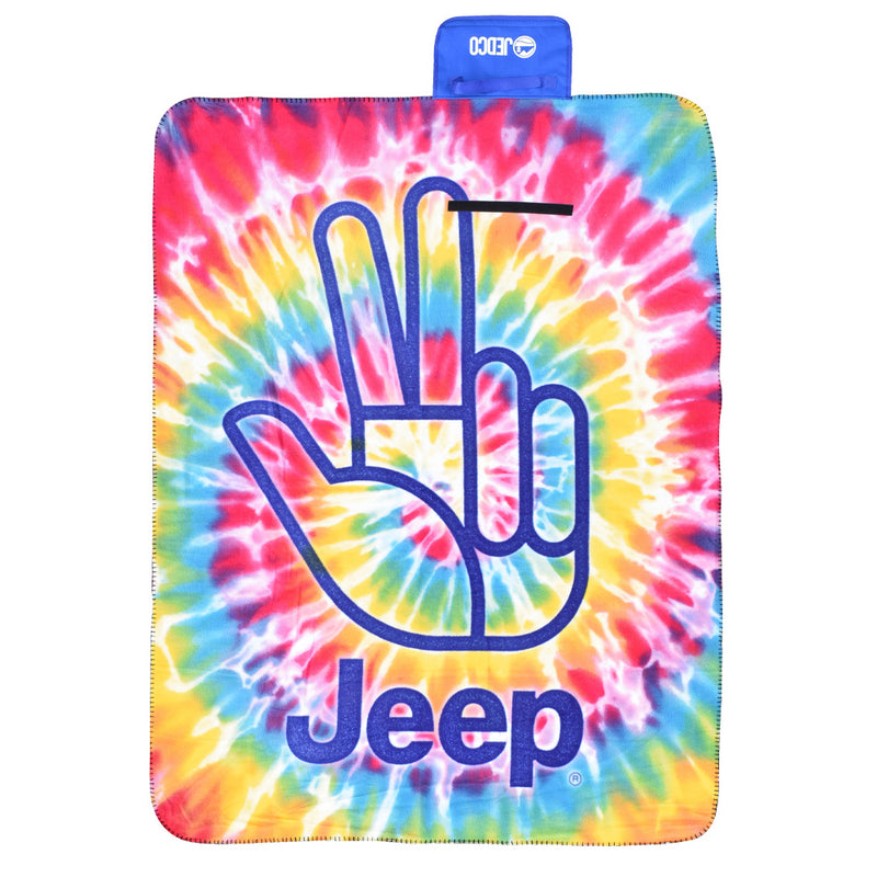 Jeep_JEDCo_9195_Tie_Dye_Wave_roll-up-blanket-product-open