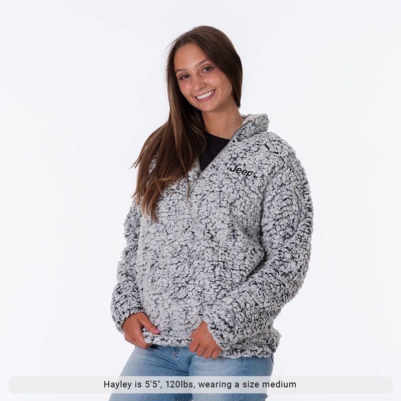 FOR HER Monogrammed Ladies' Quarter Zip Pullover Sweatshirt - FREE SHIP